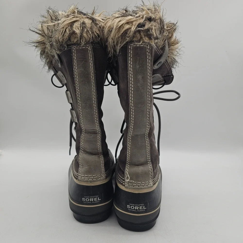 Sorel Womens Joan Of Arctic Gray Shale Suede/Rubber WP Boots Size 10..5